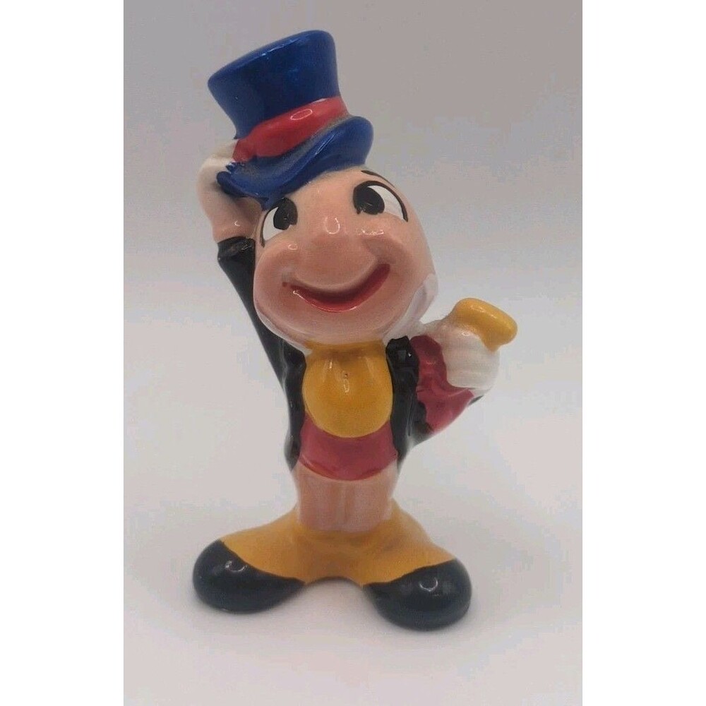 Disney Jiminy Cricket 3” Ceramic Painted Figurine Vintage Japan
